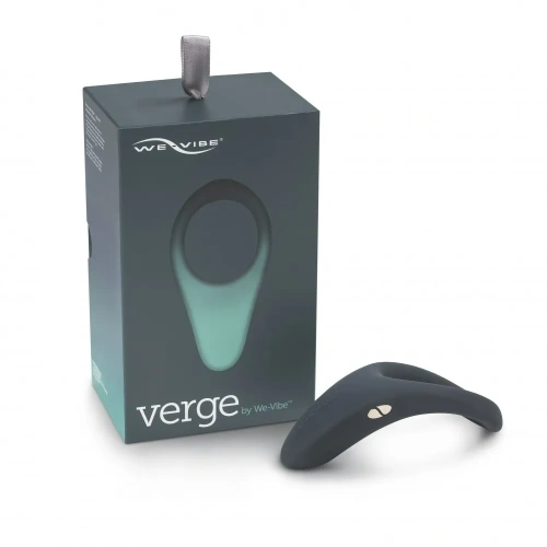 We-Vibe Verge Vibrating Ring + Лубрикант 50 мл - виброкольцо с управлением со смартфона, 11.5х5.2 (серый)