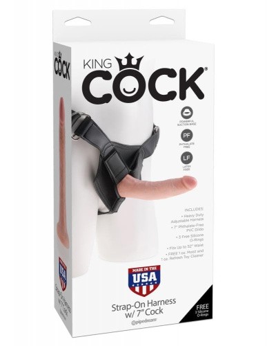 Strap-on Harness 7 Cock - Страпон, 17,8 х4 см - купити в Україні | Секс шоп SEX-SHOP.ua