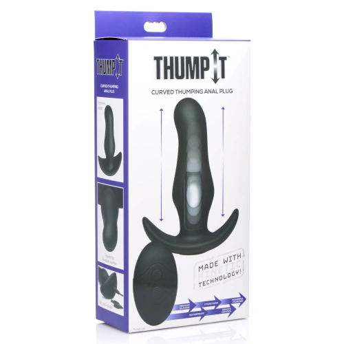 Kinetic Thumping 7X Prostate Anal Plug - анальная пробка с толчковыми движениями, 13.3х4 см (чёрный) - sex-shop.ua