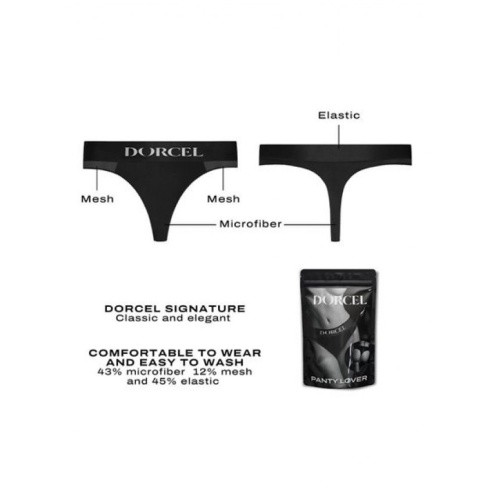 Dorcel Panty Lover - Трусики з кишенею для вібратора, L (чорний)