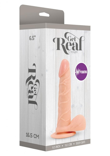 Get Real 6.5 Inch Vibrating - Вибратор, 16,5х4 см (телесный)