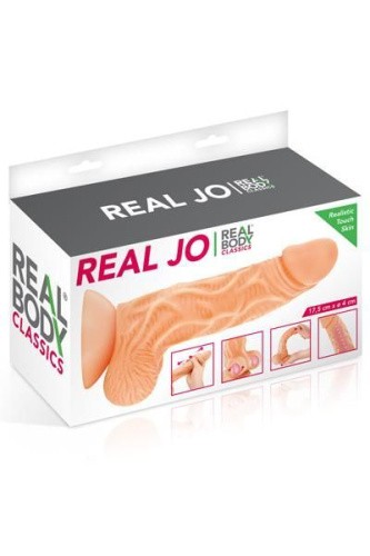 Real Body - Real JO - Фалоімітатор з рухомим крайнім тілом, 18,5х4см,