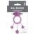 Linx Ball Banger Cock Ring Purple - виброкольцо с шариками, 9.5х2.8 см (розовый)