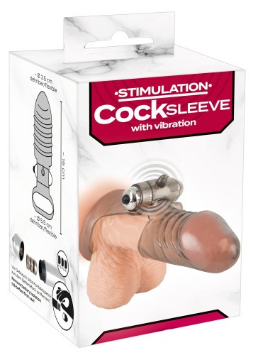 Orion Cock Sleeve With Vibration насадка на член со съемной вибропулей, 15х3.5 см