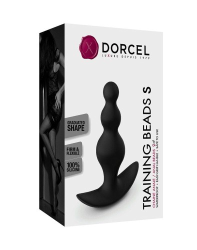 Dorcel Training Beads S - анальна пробка ялинка, 10х3 см (чорний)