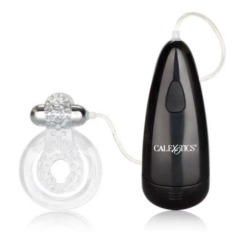 CalExotics Elite Sexual Exciter Crystal - двойное виброкольцо, 9х1.5 см (прозрачный)