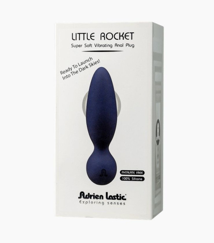 Adrien Lastic Little Rocket - анальная вибропробка, 13х3.5 см (синий) - sex-shop.ua
