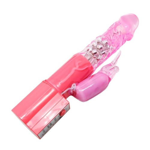 Cute Baby Vibrator - Вибратор-кролик с ротацией, 25х4 см (розовый)