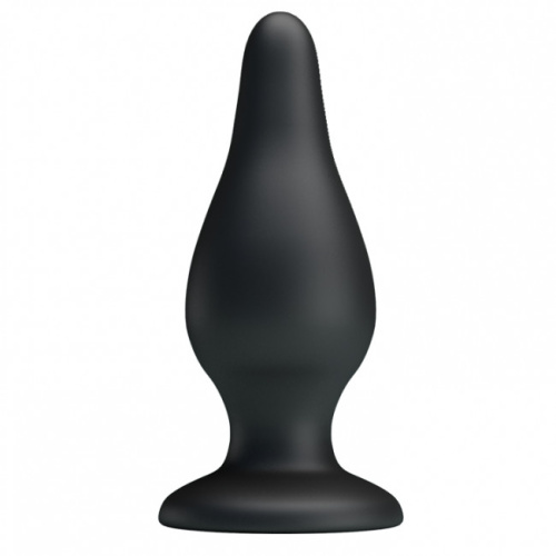 LyBaile - Pretty Love Sturdy Silicone Anal Plug - Анальная пробка, 15.4х5.5 см (чёрная) - sex-shop.ua