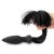 LoveToy Anal Plug with Pony Tail Black - Анальная пробка с хвостом пони, 12.5х3.5 см (чёрный) - sex-shop.ua