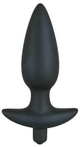 Orion Black Velvet Vibrating Plug Large - Анальная пробка с вибрацией, 17х4 см (черный) - sex-shop.ua