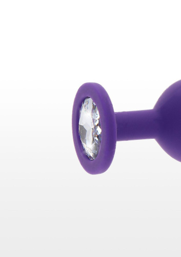 Toy Joy Large Diamond Booty Jewel - Пробка анальная, 9х4 см (фиолетовая) - sex-shop.ua