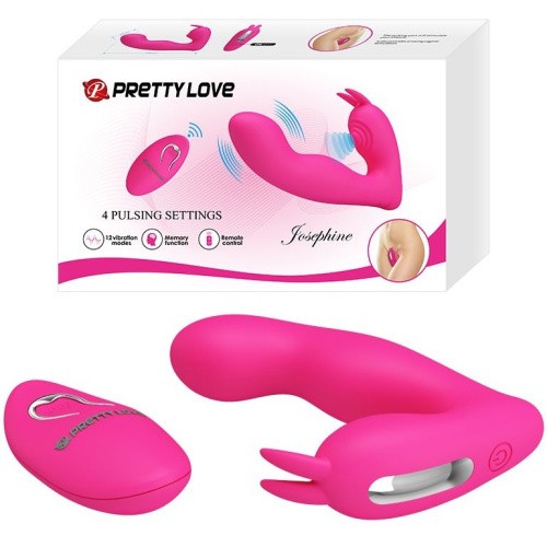 Pretty Love Josephine G-spot Massager Pink - Вибратор с пультом дистанционного управления, 10.9х2.7 см (розовый)