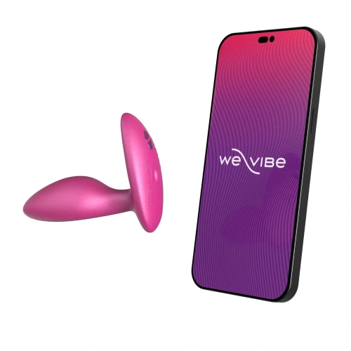 We-Vibe Ditto+ Cosmic Pink + Лубрикант 50 мл - Анальный смарт-вибратор, 8,8 см (розовый) - sex-shop.ua