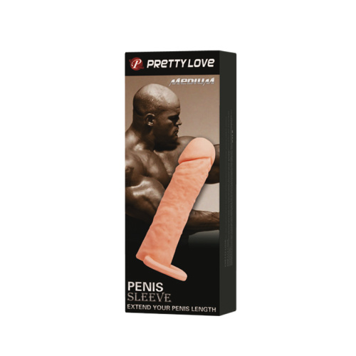 Pretty Love Penis Sleeve Medium Flesh - Насадка на пенис, +4 см (телесный) - sex-shop.ua