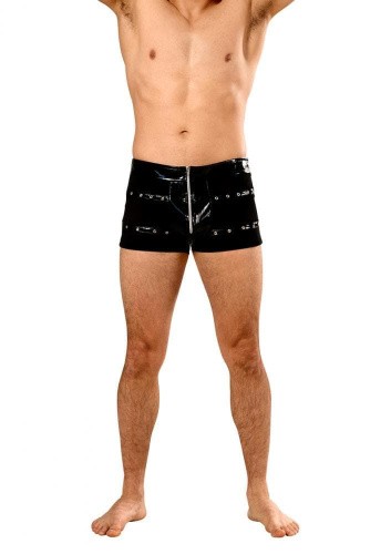 Avanza - Лакированные мужские шорты, L (чёрный) - sex-shop.ua