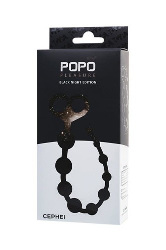 Toyfa Popo Pleasure Anal Beadsi Black - анальная цепочка, 34х2.5 см (черный) - sex-shop.ua
