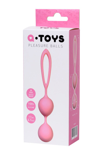 A-Toys By Toyfa - Вагінальні кульки, 8,5х3,1 см (рожевий) - купити в Україні | Секс шоп SEX-SHOP.ua