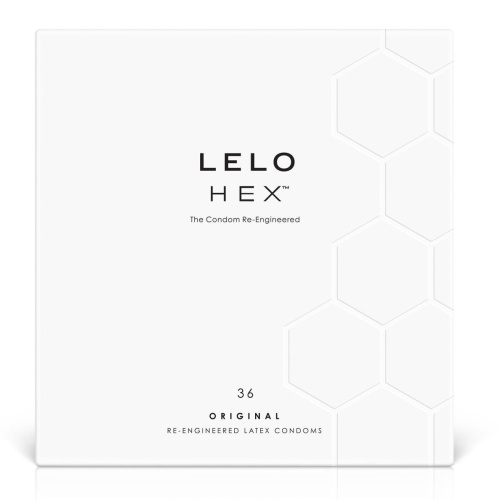 LELO HEX Condoms Original 3 Pack - тонкие латексные презервативы, 36 шт - sex-shop.ua