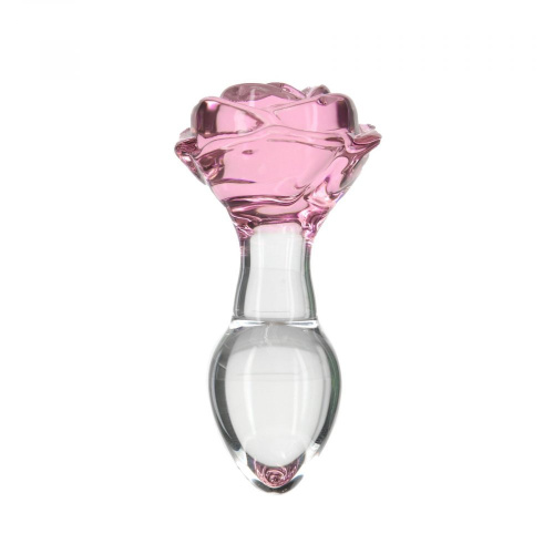 Pillow Talk - Rosy - Luxurious Glass Anal Plug - Стеклянная анальная пробка, 9.9х3.3 см - sex-shop.ua