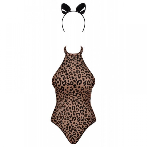 Obsessive Leocatia teddy L/XL - Сексуальний леопардовий боді - купити в Україні | Секс шоп SEX-SHOP.ua