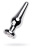 TOYFA Metal Silver anal plug - серебристая анальная пробка с кристаллом, 9х4 см (прозрачный)