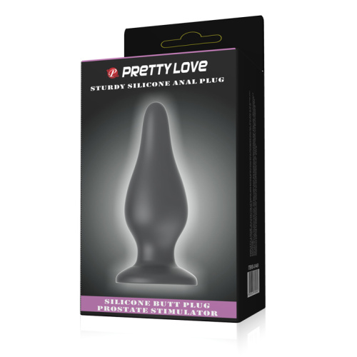 LyBaile - Pretty Love Sturdy Silicone Anal Plug - Анальная пробка, 15.4х5.5 см (чёрная) - sex-shop.ua