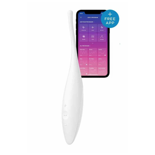 Satisfyer Twirling Joy White - Смарт-вібратор для клітора, 18 см (білий)