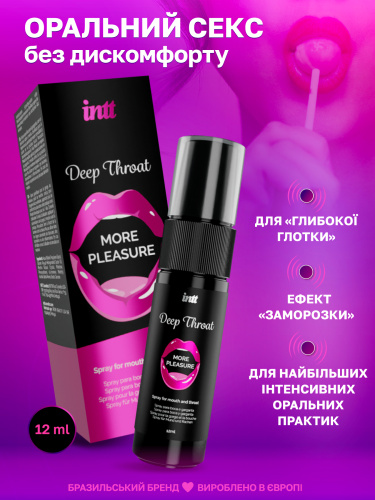 Спрей для минета Intt Deep Throat, 12 мл