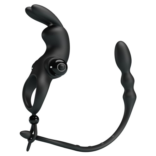Pretty Love Vibration Penis Sleeve V Black - Насадка на пенис, 24,5 см (черный)