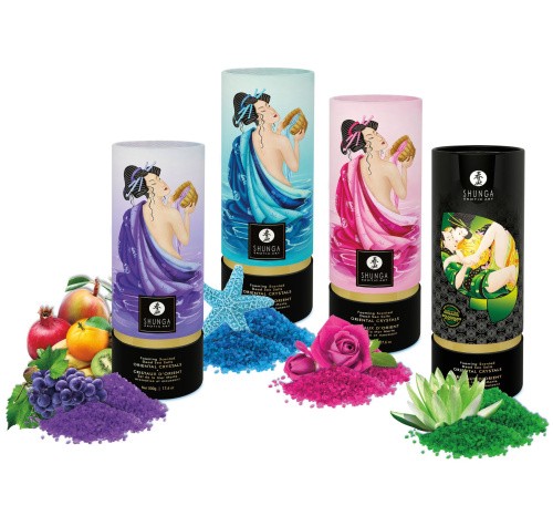 Shunga Oriental Crystals Bath Salts Organic Lotus Flower - Соль для ванны с ароматом лотоса, 500 г