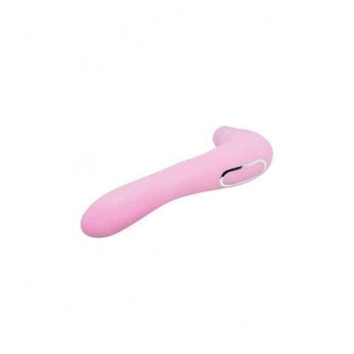 Wooomy Smoooch Clitoral Suction & Vibration - Вакуумный стимулятор с вибрацией, 18.6х4.5 см (розовый)