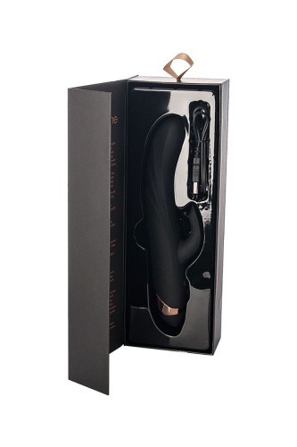Waname D-Splash Thunder - Вибратор-кролик, 13.5х3.6см (чёрный)
