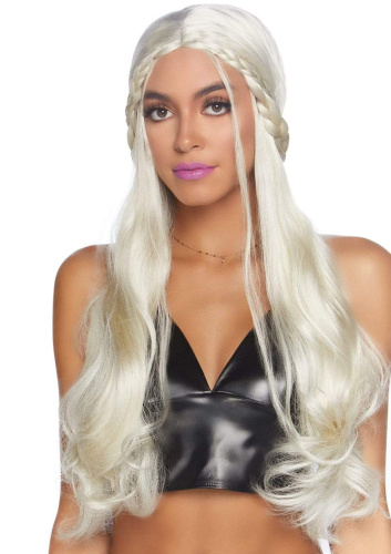 Leg Avenue-Braided long wavy wig Blond - Парик, светло-русый - sex-shop.ua