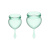 Satisfyer Feel Good - набор менструальных чаш, 15 мл и 20 мл (светло-зеленый) - sex-shop.ua