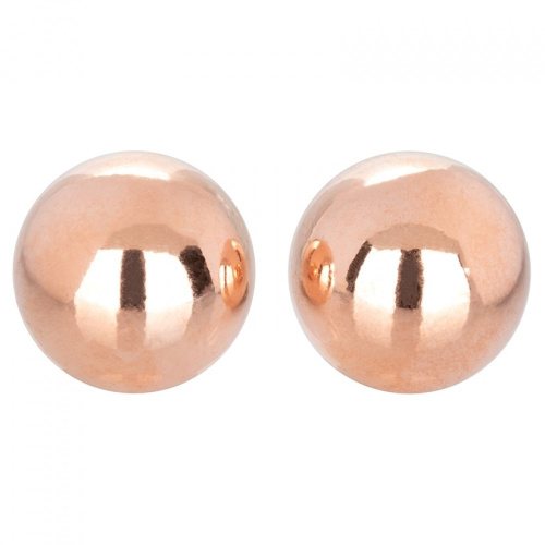 CalExotics Climax Weighted Kegel Balls Nickel-Free - Rose Gold - Вагинальные шарики, 2 шт (золотистый)