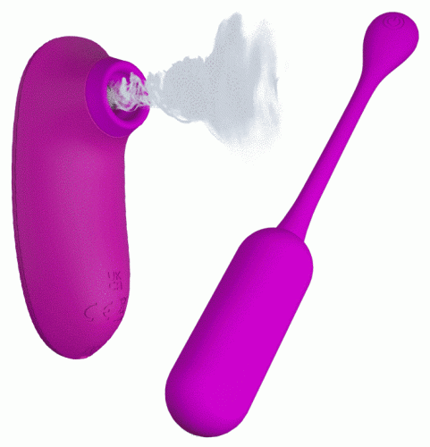 Pretty Love - Curupira Multifunctional Sucker Purple - Вакуумный стимулятор + виброяйцо (фиолетовый)