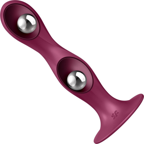 Satisfyer Double Ball-R Red - Фаллоимитатор, 16,5 см (красный) - sex-shop.ua