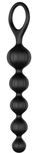 Satisfyer Love Beads Silicone - анальні ланцюжки, 20.5х3.4 см (чорний)