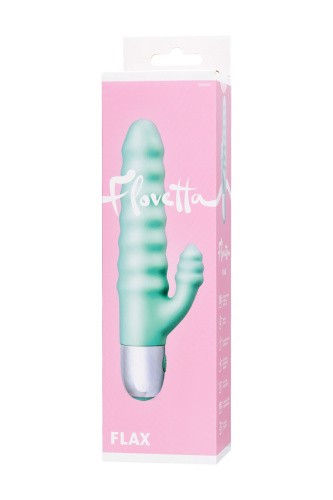 Toyfa - Relief vibrator with clitoral stimulation Flovetta Flax - Вибратор, 17.5 см (мята)