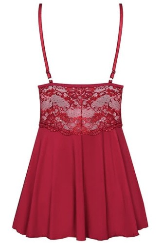 Obsessive 810-BAB-3 babydoll UA79129 - Комплект, S/M, (красный)