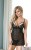 SoftLine Cheryl - полупрозрачная комбинация, S/M (чёрный)