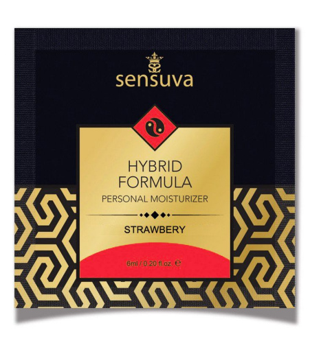 Sensuva - Hybrid Formula Strawberry - Пробник лубриканта на гибридной основе, 6 мл (клубника) - sex-shop.ua