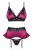 Obsessive 845-SEG-5 set - эротический комплект с кружевом и поясом для чулок, S/M (вишневый)