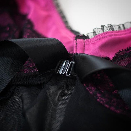 Obsessive Roseberry babydoll - Сексуальный комплект, S/M (чёрный)