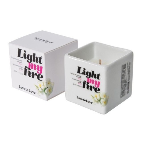 Love To Love Light My Fire Monoi - Массажная свеча с изысканным цветочным ароматом, 80 мл