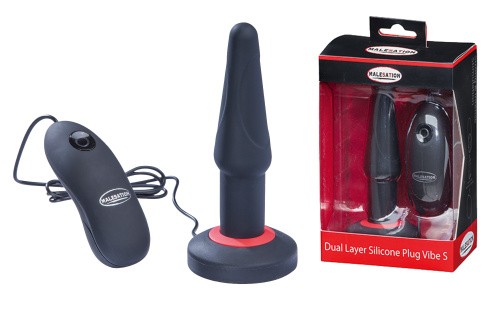 StRubber Malesation Dual Layer Silicone Plug Vibe, S Анальна пробка з вібрацією, розмір S, 14х3.1 см - купити в Україні | Секс шоп SEX-SHOP.ua