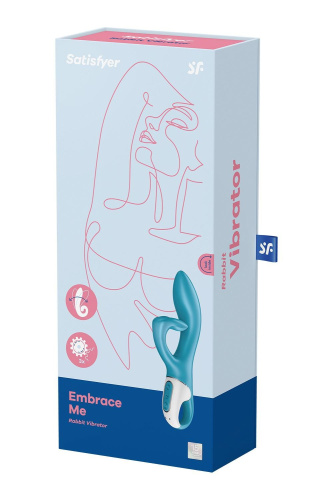 Satisfyer Embrace me - Вибратор кролик, 21.2х4.6 (бирюзовый) - sex-shop.ua