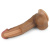 LoveToy 8'' Dual layered Silicone Dildo - силіконовий фалоімітатор подвійної щільності, 22х3.8 см (коричневий) - купити в Україні | Секс шоп SEX-SHOP.ua