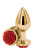 Ns Novelties Rose Buttplug M - Анальная пробка, 7,5х3,5 см, (золотистая с красным) - sex-shop.ua